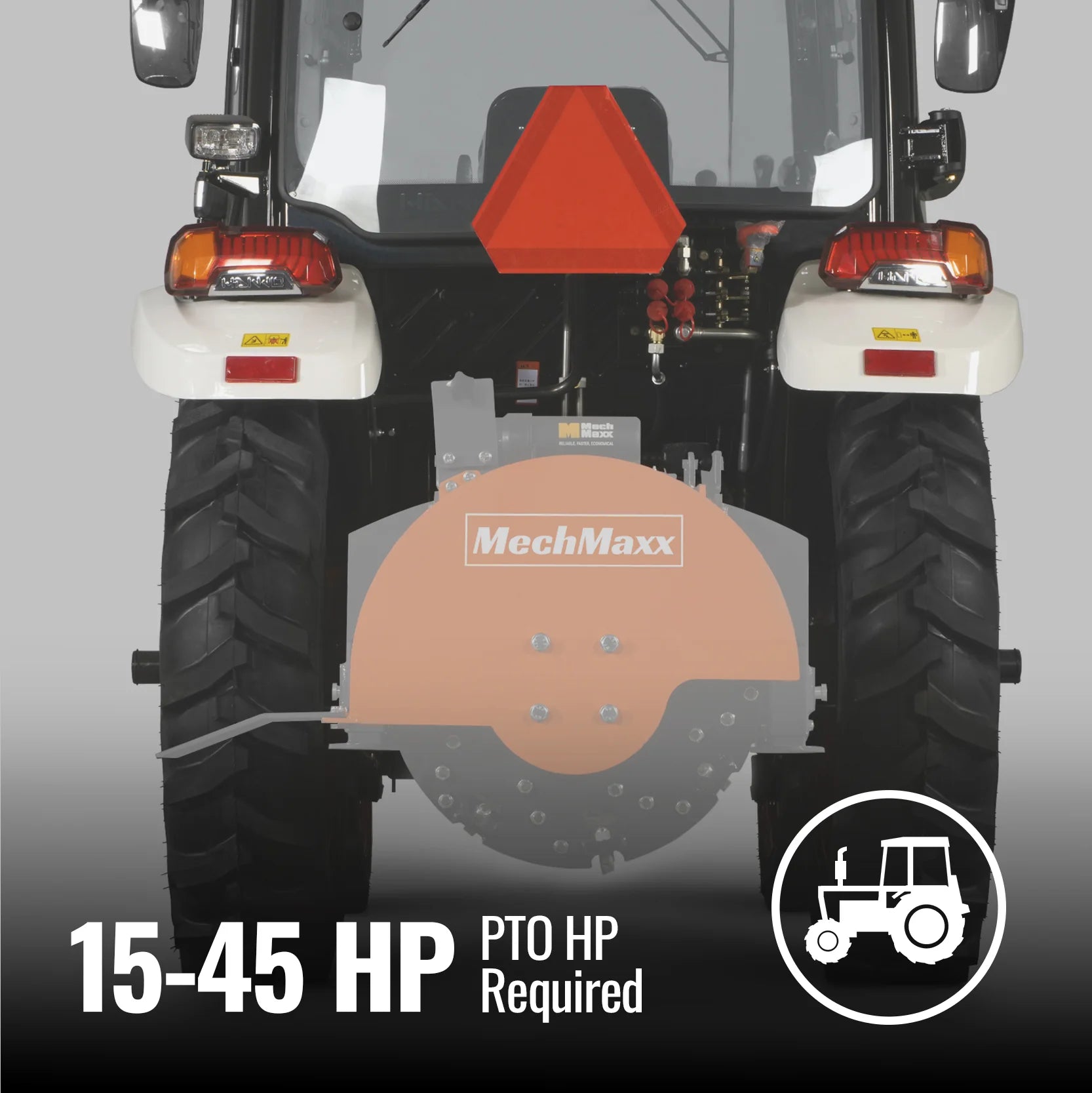 Drive housing on the stump grinder