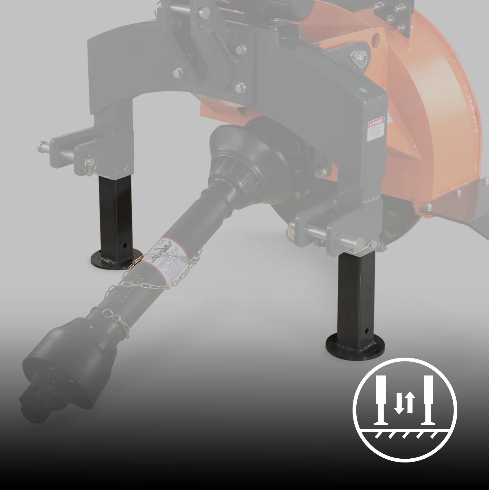 Stabilizing legs under the grinder frame